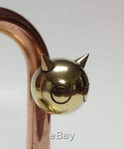 CAT SCULPTURE Walter Von Nessen ART DECO Mixed Metal 1930s CHASE Door Stop