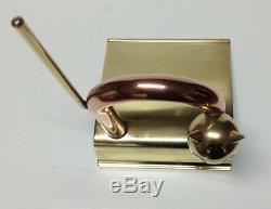 CAT SCULPTURE Walter Von Nessen ART DECO Mixed Metal 1930s CHASE Door Stop