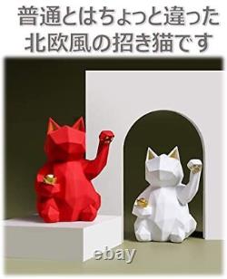 CFT TIME Lucky Cat Figurine Stylish Cute Scandinavian Mini Gold Luck Inviting