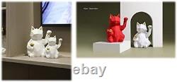 CFT TIME Lucky Cat Figurine Stylish Cute Scandinavian Mini Gold Luck Inviting