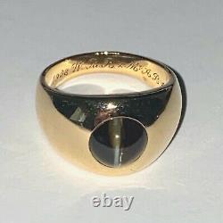 CHRYSOBERYL CATS EYE RING 14K Gold, J. E. Caldwell & Co, Vintage 1930 (RR1-H)