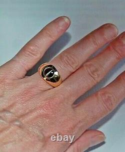 CHRYSOBERYL CATS EYE RING 14K Gold, J. E. Caldwell & Co, Vintage 1930 (RR1-H)