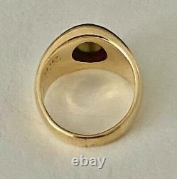 CHRYSOBERYL CATS EYE RING 14K Gold, J. E. Caldwell & Co, Vintage 1930 (RR1-H)