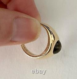 CHRYSOBERYL CATS EYE RING 14K Gold, J. E. Caldwell & Co, Vintage 1930 (RR1-H)