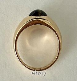 CHRYSOBERYL CATS EYE RING 14K Gold, J. E. Caldwell & Co, Vintage 1930 (RR1-H)