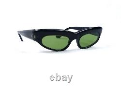 CUTE 50s SUNGLASSES VINTAGE CAT-EYES GREEN LENS GOLD LOGO ITALY MADE