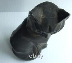 C. M. W. Cubist Cast Metal Cat Form Bookend Statue Antique Vtg 1929 Art Deco Style