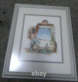 Carol Jean Framed Hand Signed In Pencil Cat In Doorway Lithograph