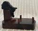 Carved French Art Deco Cat And Mouse Tray Holder