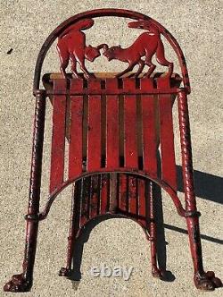 Cast Iron Cat Bench Halloween Art Deco