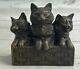 Cat Family Art Deco Statue Sculpture Bronze Figurines Gifts Décor Hot Cast