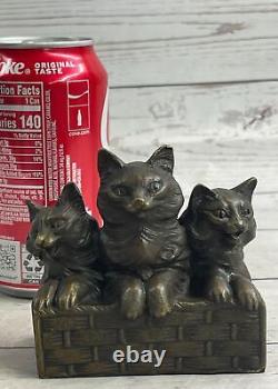 Cat Family Art Deco statue sculpture bronze figurines gifts décor Hot Cast Sale