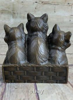 Cat Family Bronze Sculpture Statue Figure Figurine Art Deco Statue Hot Cast