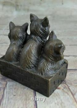 Cat Family Bronze Sculpture Statue Figure Figurine Art Deco Statue Hot Cast Sale