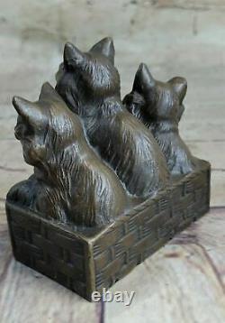 Cat Family Bronze Sculpture Statue Figure Figurine Art Deco Statue Hot Cast Sale