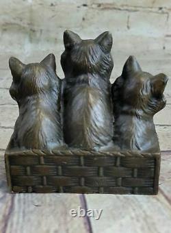 Cat Family Bronze Sculpture Statue Figure Figurine Art Deco Statue Hot Cast Sale