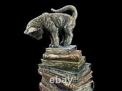 Cat On Books VERONESE Figurine Extremely Realistic Hand Painted Great For A Gift