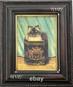 Cat Print Private Collection Bombay Company Vintage Framed Adorable Art Decor