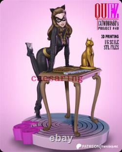 Cat Woman 3D Printing Figure Unpainted Model GK Sculpture Blank Kit New In Stock