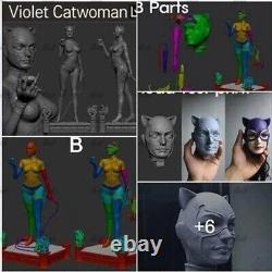 Cat Woman 3D Printing Unpainted Figure Blank Kit Model GK New Hot Toy In Stock