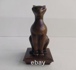 Cat Wooden Finial for Staircase Newel Post Cat Finial Bedpost Cat Statue Of Wood