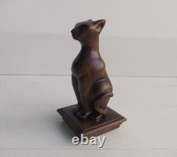 Cat Wooden Finial for Staircase Newel Post Cat Finial Bedpost Cat Statue Of Wood