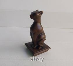 Cat Wooden Finial for Staircase Newel Post Cat Finial Bedpost Cat Statue Of Wood