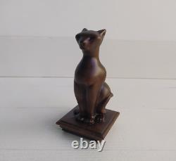 Cat Wooden Finial for Staircase Newel Post Cat Finial Bedpost Cat Statue Of Wood