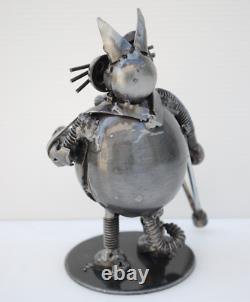 Cat get well gift, Cat scrap metal sculpture, cool gifts for him, Christmas gift