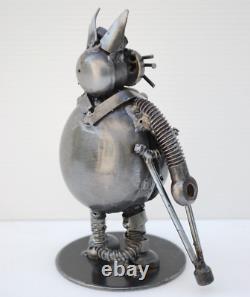 Cat get well gift, Cat scrap metal sculpture, cool gifts for him, Christmas gift