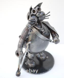 Cat get well gift, Cat scrap metal sculpture, cool gifts for him, Christmas gift