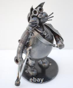 Cat get well gift, Cat scrap metal sculpture, cool gifts for him, Christmas gift