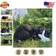 Charming Black Cat Garden Statue Durable Resin Outdoor Decor For Pets Lovers