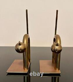 Chase Bookends Cats Walter Von Nessen Art Deco Made out of brass