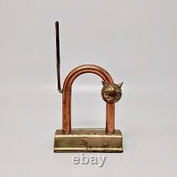 Chase Brass Manufacturing Machine Age Art Deco Cat Doorstop by Walter Von Nessen