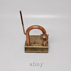 Chase Brass Manufacturing Machine Age Art Deco Cat Doorstop by Walter Von Nessen