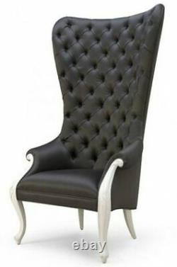 Christopher Guy Elysées High Back Diamond Tufted Chair Black & White (Set Of 2)