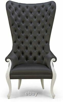 Christopher Guy Elysées High Back Diamond Tufted Chair Black & White (Set Of 2)