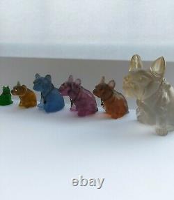 Collection of Six Czech Glass Vintage/Antique Dog/Cat Charm/Cracker Prize