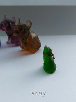 Collection of Six Czech Glass Vintage/Antique Dog/Cat Charm/Cracker Prize