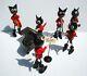 Complete Felix The Cat Jazz Band Lacquer Painted Wood 1940's Erzgebirge Poland