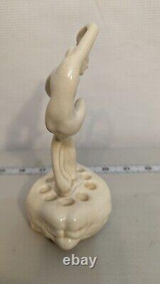 Cowan 6.25 Pavlova Nude Flower Frog By Guy Cowan Sinz Pottery Ivory Glaze Rare