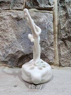 Cowan Pavlova Nude Flower Frog Sinz Pottery Ivory Glaze Rare