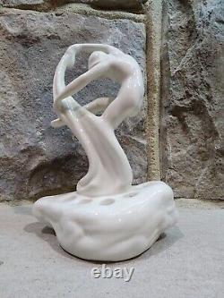 Cowan Pavlova Nude Flower Frog Sinz Pottery Ivory Glaze Rare