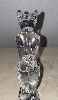 Cristal D'arques JG Durand France Egyptian Cat Crystal Sculpture