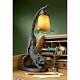 Crouching Cat Statue Table Lamp 18 Art Deco Home Decor Unique Collectible Gift