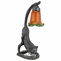 Crouching Cat STATUE TABLE LAMP 18 Art Deco Home Decor Unique Collectible Gift