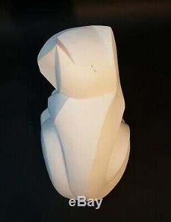 Cubist Cat Sculpture By Karin Swildens Austin Productions 1989 White Art Deco