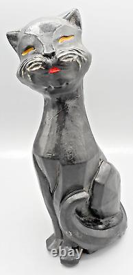 Cubist Siamese Cat Statue Vintage Figure 11 Tall Art Deco Female