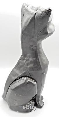 Cubist Siamese Cat Statue Vintage Figure 11 Tall Art Deco Female